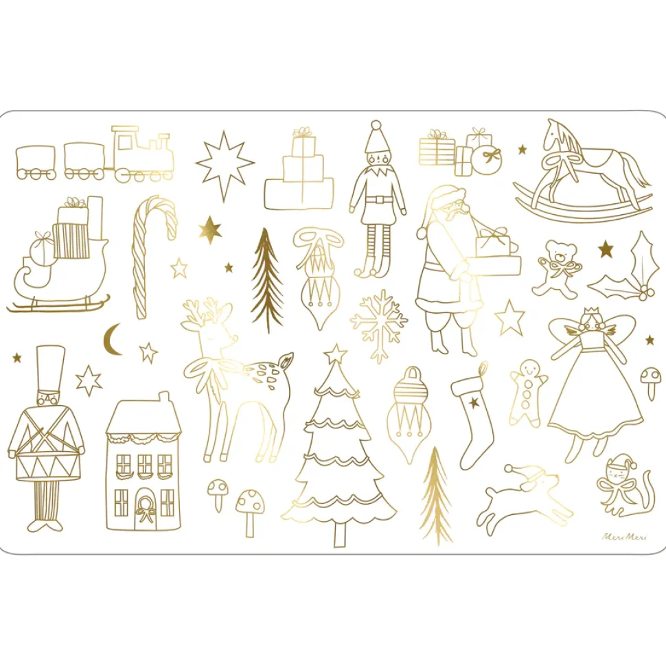 pack 8 Manteles navidad para colorear Meri Meri