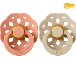PACK CHUPETES BIBS BOHEME Vanilla/Peach