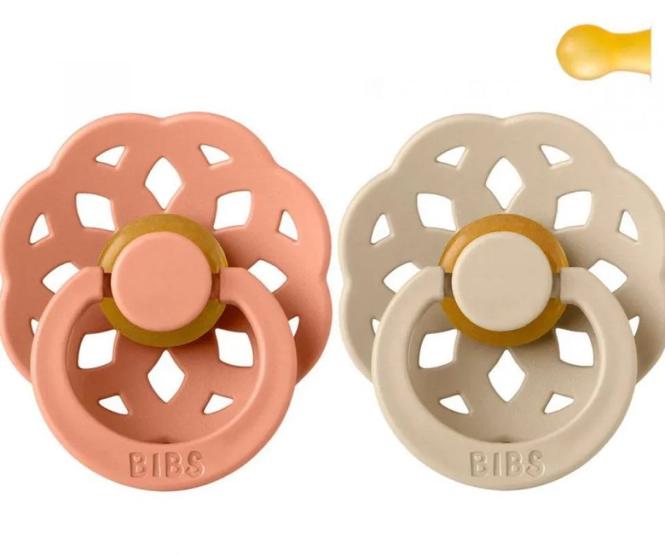 PACK CHUPETES BIBS BOHEME Vanilla/Peach