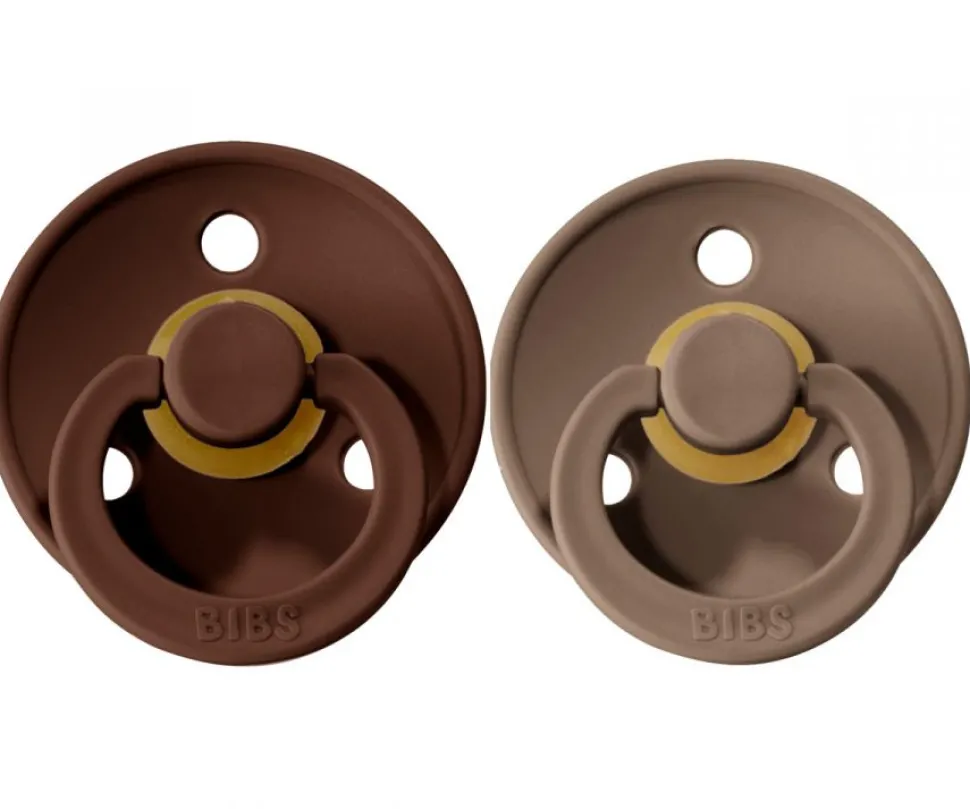 PACK CHUPETES BIBS MOCHA/DARCK OAK