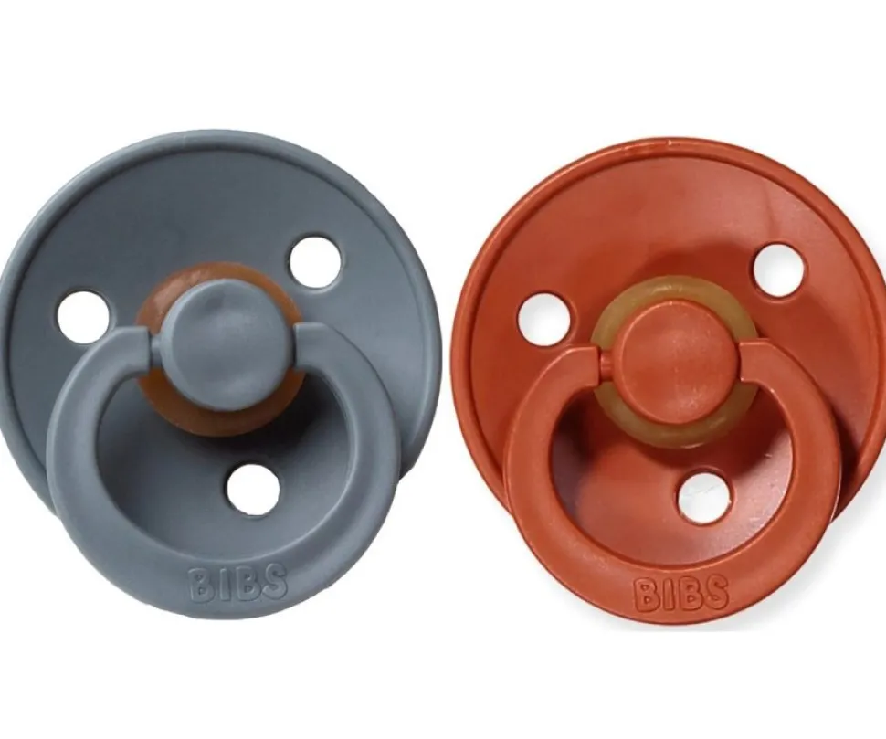 PACK CHUPETES BIBS RUST/SMOKE