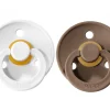 PACK CHUPETES BIBS WHITE/DARK OAK