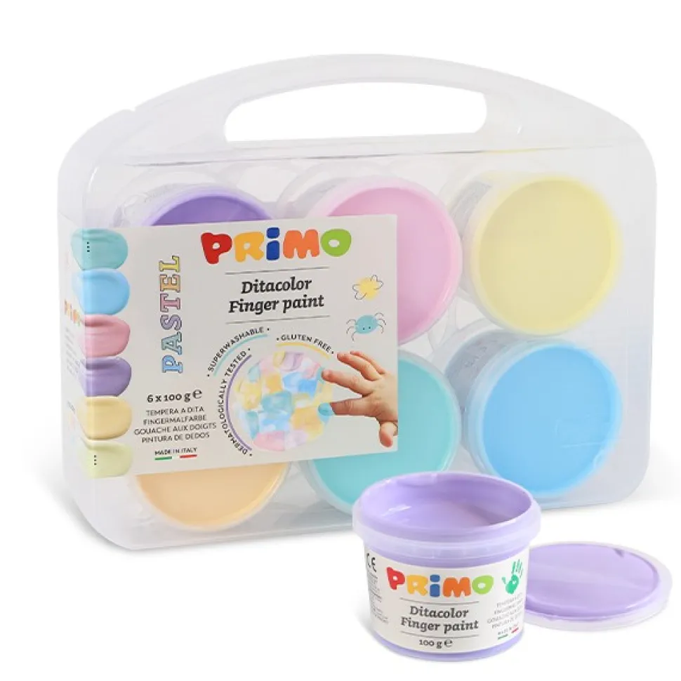 Pack de 6 pinturas de dedos pastel