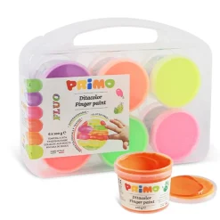 Pack de 6 pinturas de dedos flúo