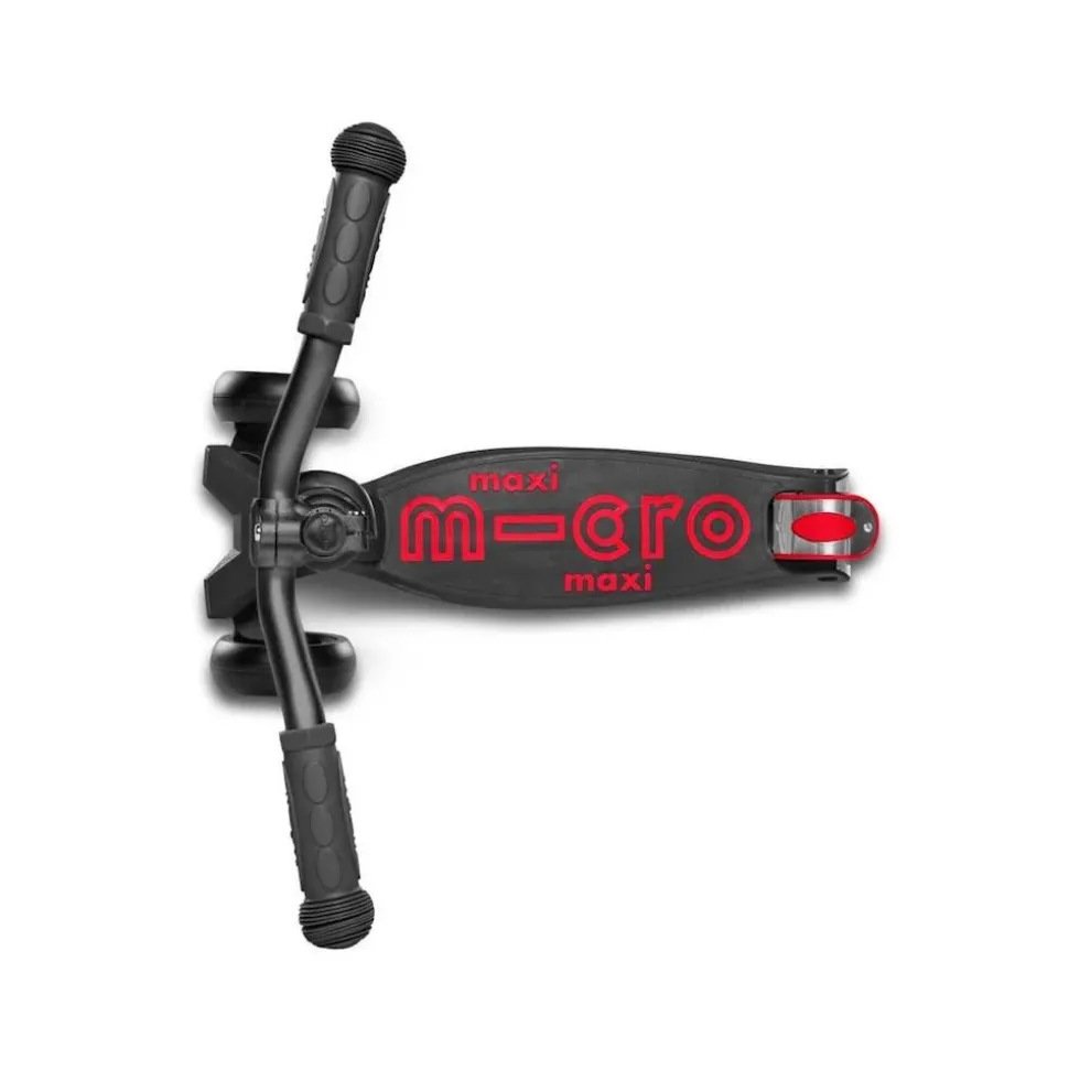 Patinete maxi micro deluxe Pro led negro