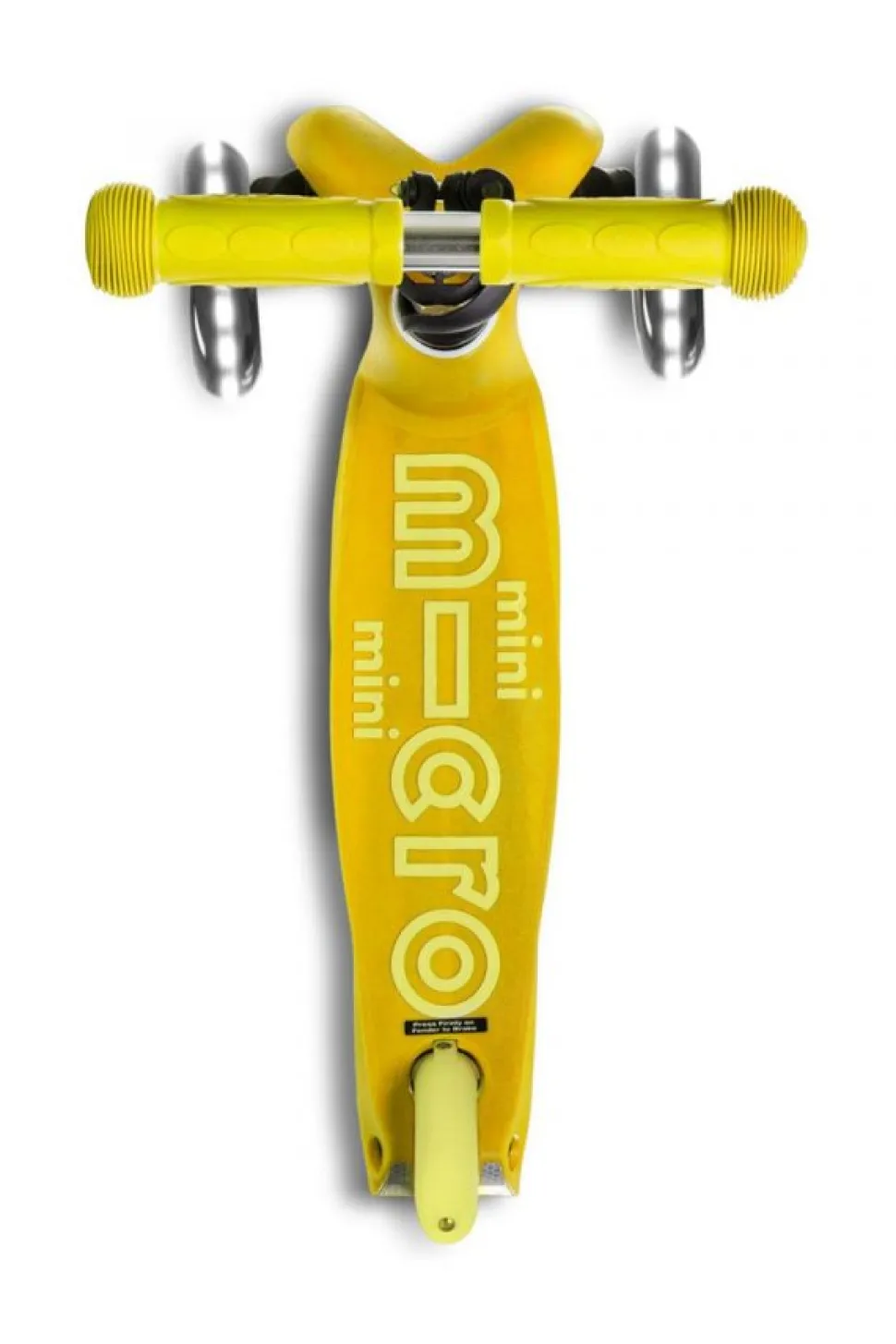 Patinete mini micro deluxe led amarillo