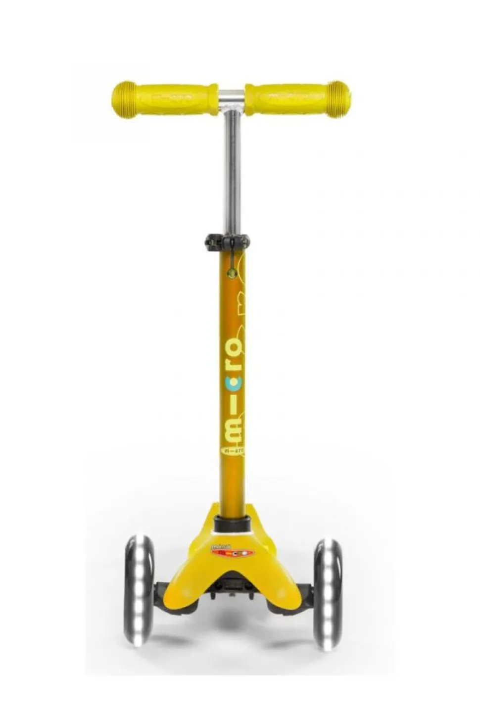 Patinete mini micro deluxe led amarillo
