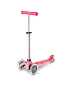 Patinete mini micro deluxe glow led rosa