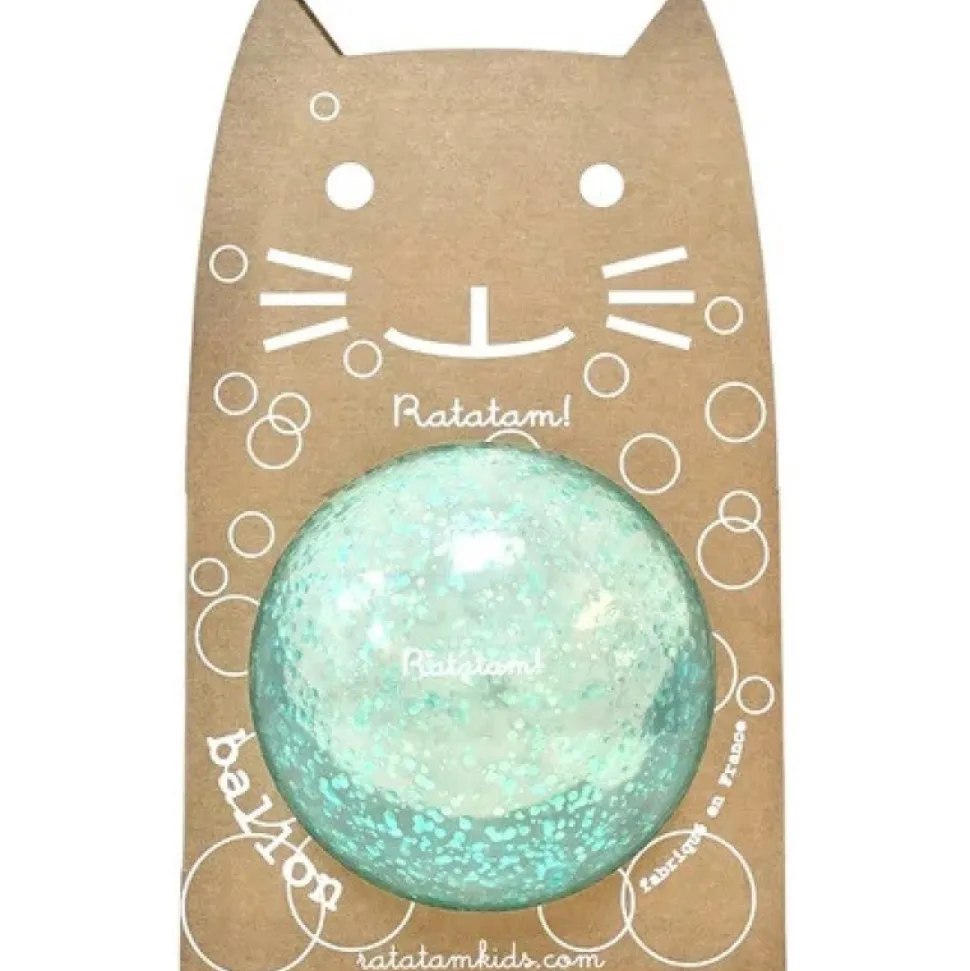 pelota gato azul burbujas 10cm