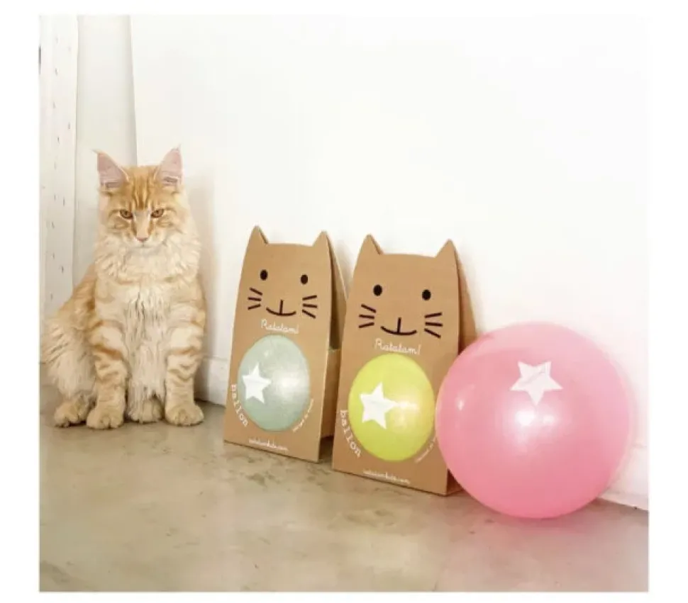 Pelota gato cobre burbujas 15cm