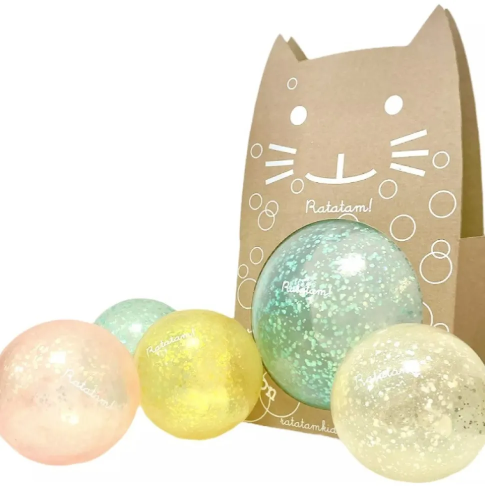 pelota gato cobre burbujas 10cm