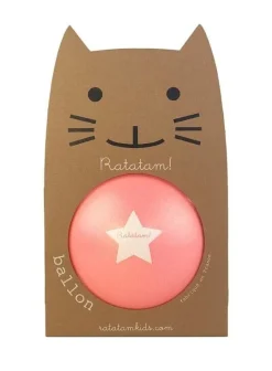 pelota gato rosa 15cm