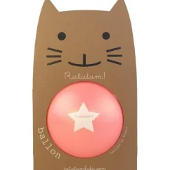 pelota gato rosa fluor 15cm