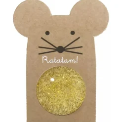 pelota ratón saltarina oro 43mm