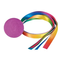 pelota goma con cintas