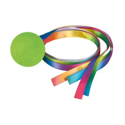 pelota goma con cintas
