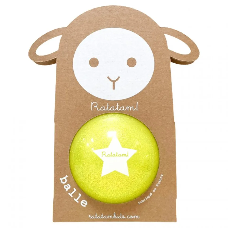 pelota oveja amarillo 10cm