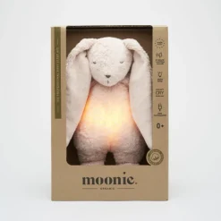 Peluche conejo órganico con luz y música beige