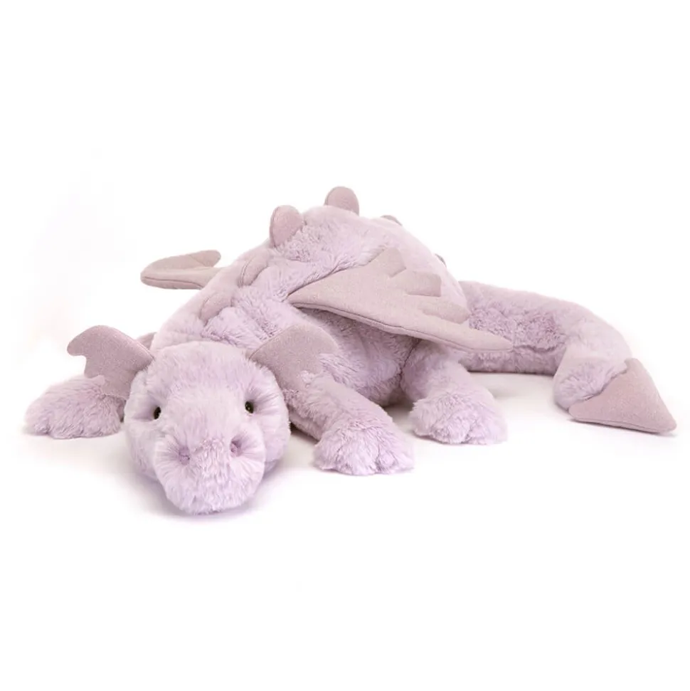 Peluche dragón lavanda gigante