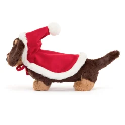 Peluche perro salchicha otto capa navidad