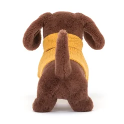 Peluche sweater perro salchicha amarillo