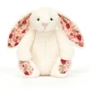 Peluche conejo crema con Flores Berry