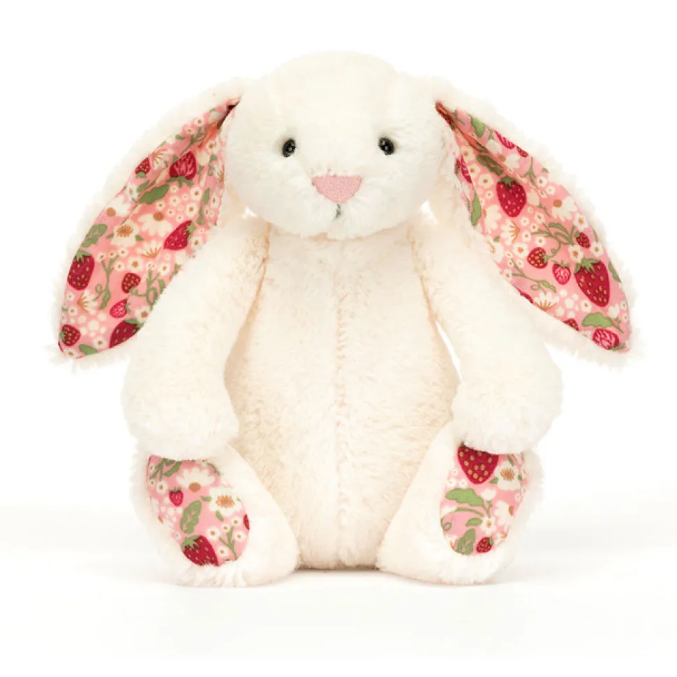 Peluche conejo crema con Flores Berry