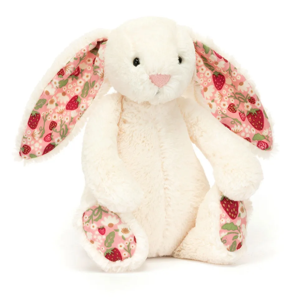 Peluche conejo crema con Flores Berry