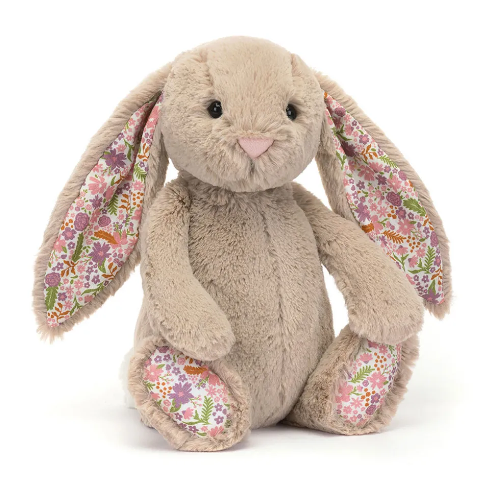 Peluche conejo de flores beige Petal