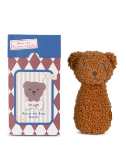 Peluche oso Bernie sonajero en caja de regalo marrón