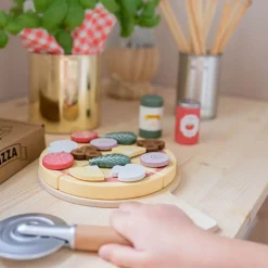 Pizza y horno con accesorios