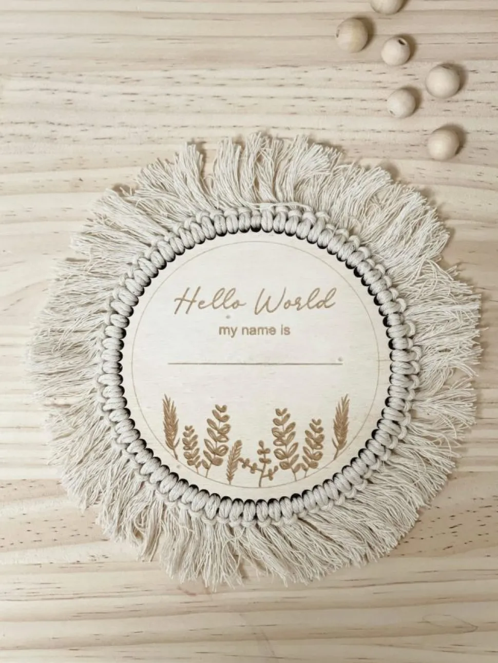 PLACA NOMBRE BOHO