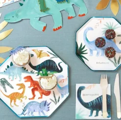 Platos grandes dinosaurio Meri Meri