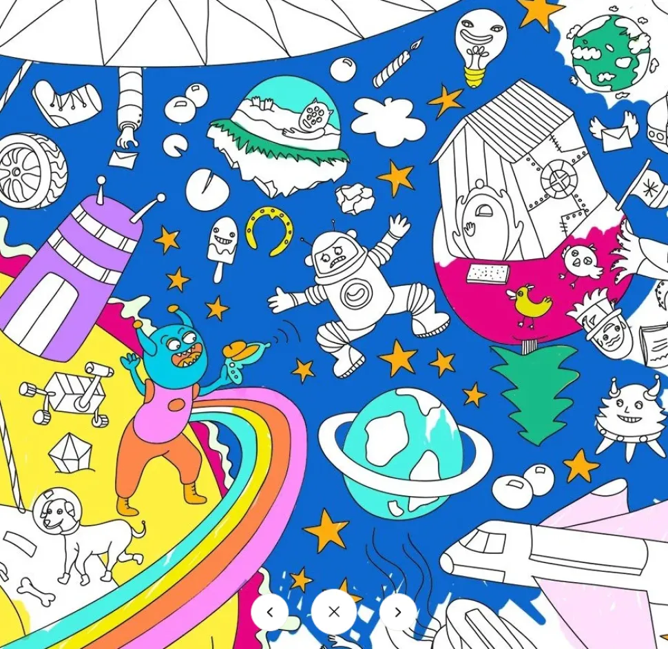 Póster para colorear “Cosmos”