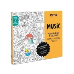 Póster para colorear “Música”