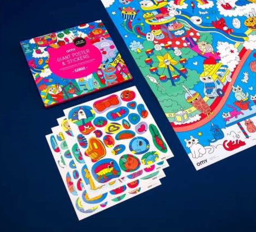 Póster XL OMY Kawai + pegatinas