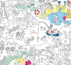 Póster Xl para colorear 4 estaciones + lapiz semillas