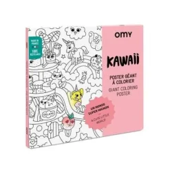 Póster Xl para colorear Kawaii