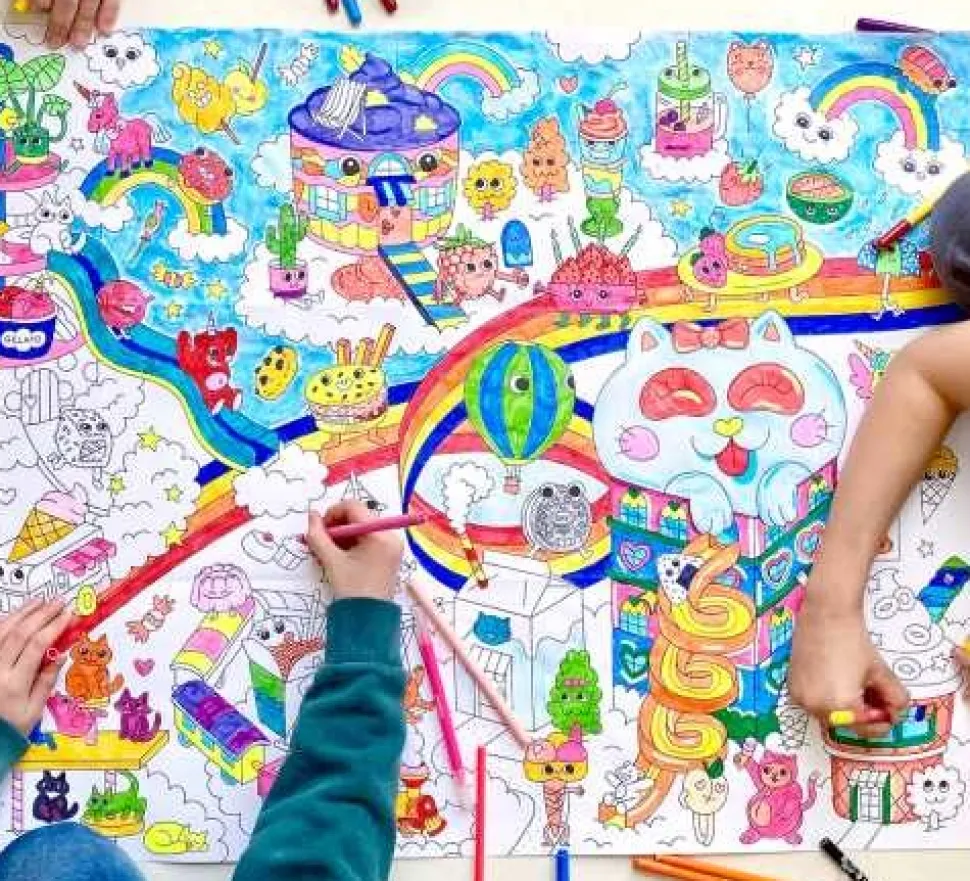 Póster Xl para colorear Kawaii