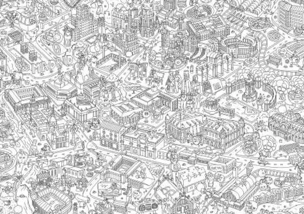 Póster XL Para colorear Madrid
