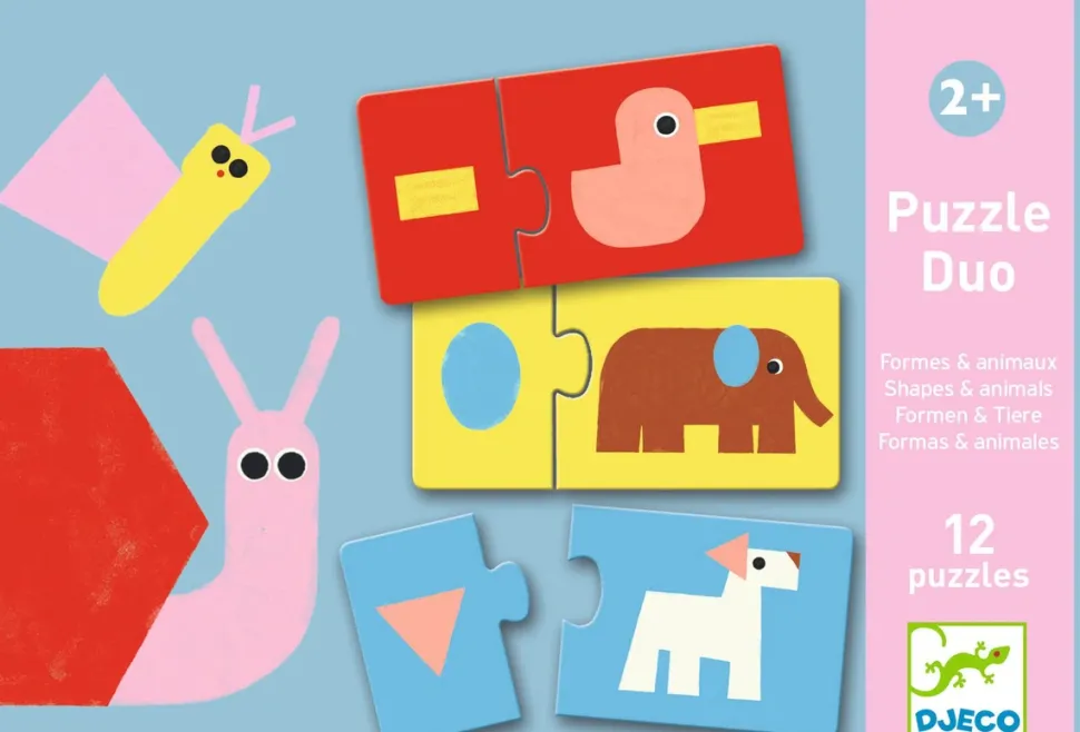 Puzzle dúo formas y animales