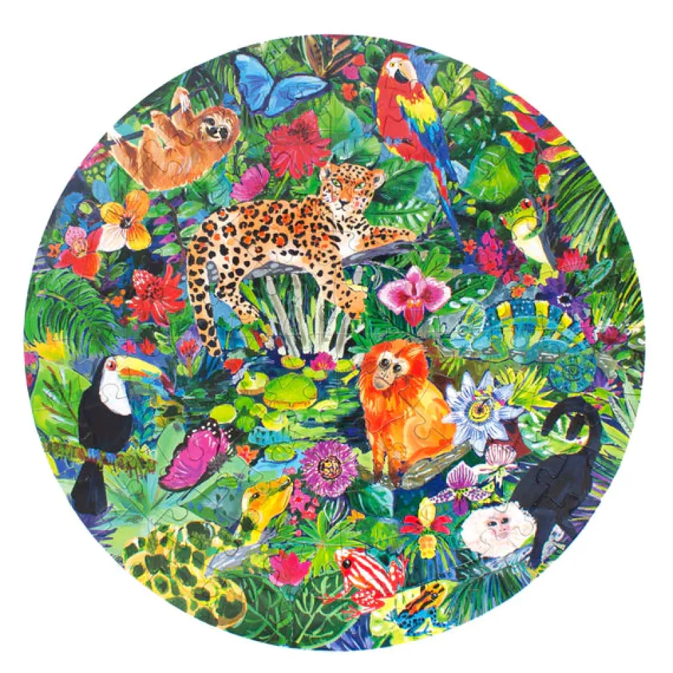 Puzzle redondo 100 pcs selva