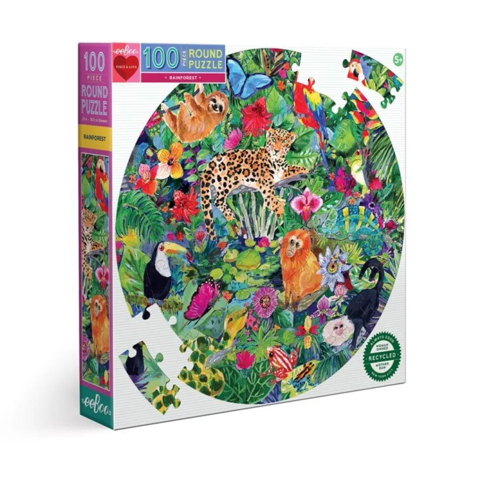 Puzzle redondo 100 pcs selva