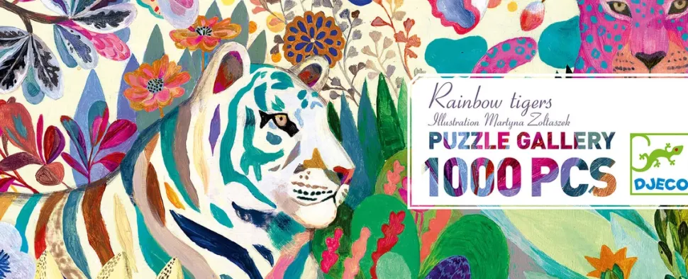 Puzzle-galería Tigres Arcoíris
