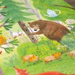 Puzzle night and day in the forest