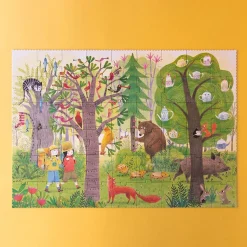 Puzzle night and day in the forest