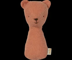 Sonajero Teddy coral Maileg