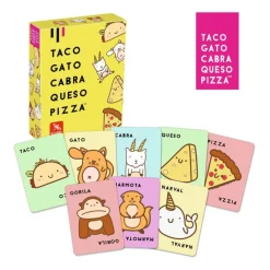 Taco, gato, cabra, queso, pizza