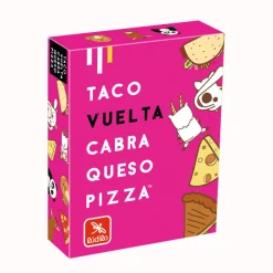 Taco, vuelta, cabra, queso, pizza