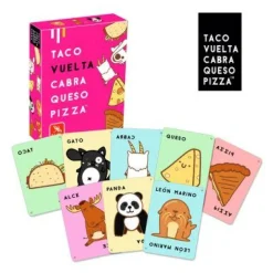 Taco, vuelta, cabra, queso, pizza